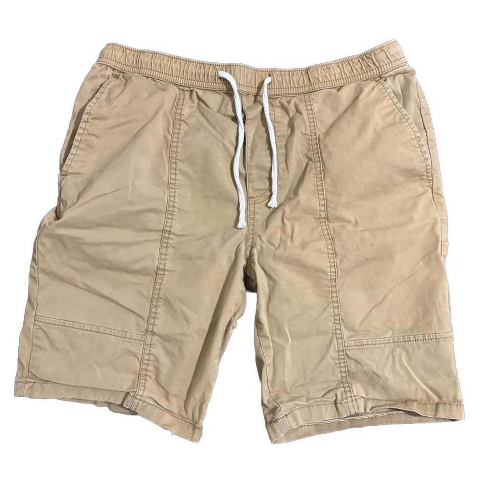 Free Planet Men's Relaxed Fit Khaki Twill Drawstring Casual Shorts